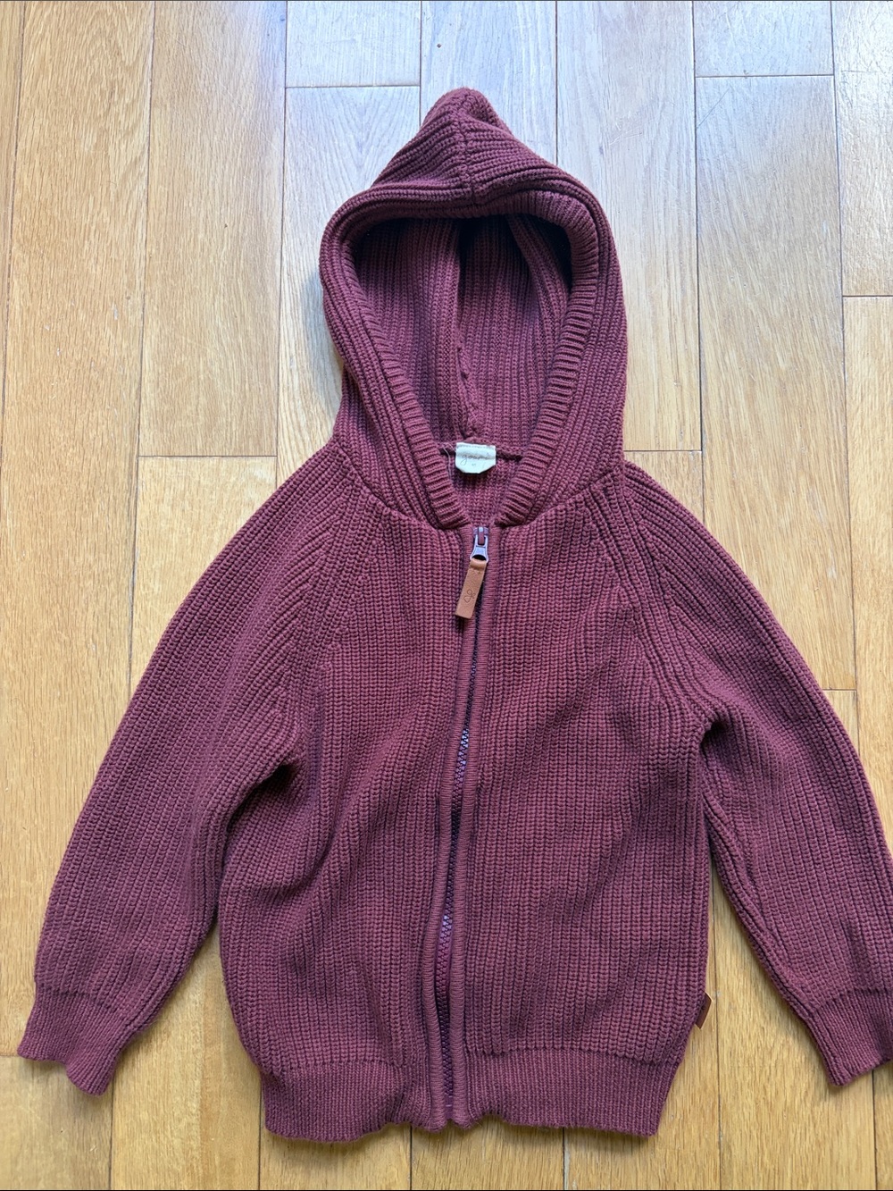 Goumi Kids Knit Zip Sweater